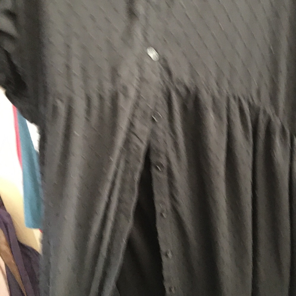 Misguided Size 20 Black Button Front Puff Sleeve … - image 4